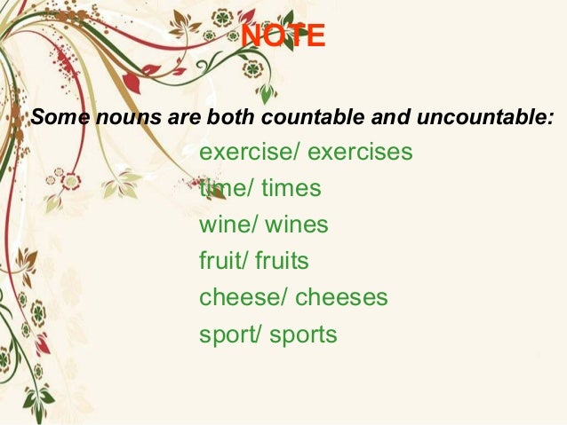 Countable and uncountable nouns - ppt image