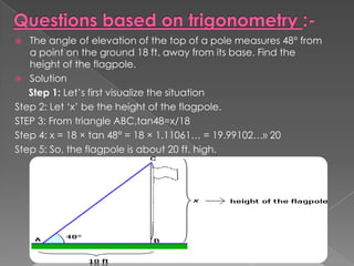 48 Trigonometry Some application of trignometry | PPTX