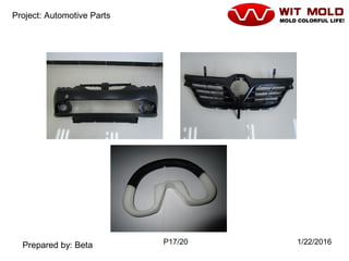 P17/20 1/22/2016
Project: Automotive Parts
Prepared by: Beta
 