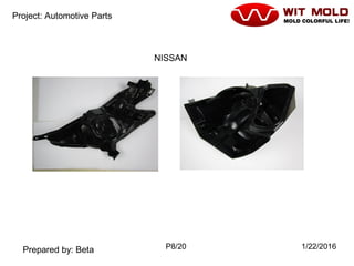 P8/20 1/22/2016
Project: Automotive Parts
Prepared by: Beta
NISSAN
 