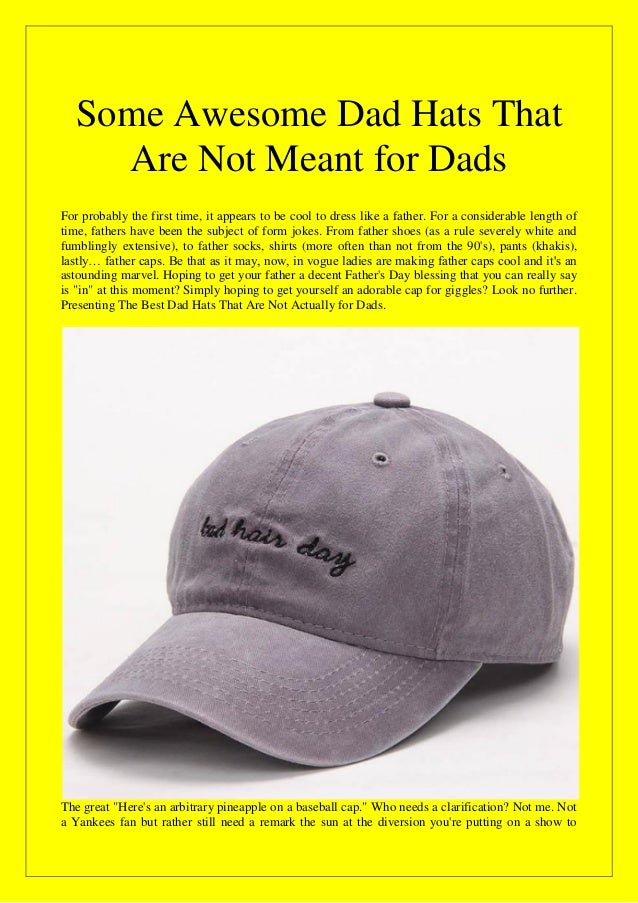 Some awesome dad hats that are not meant for dads