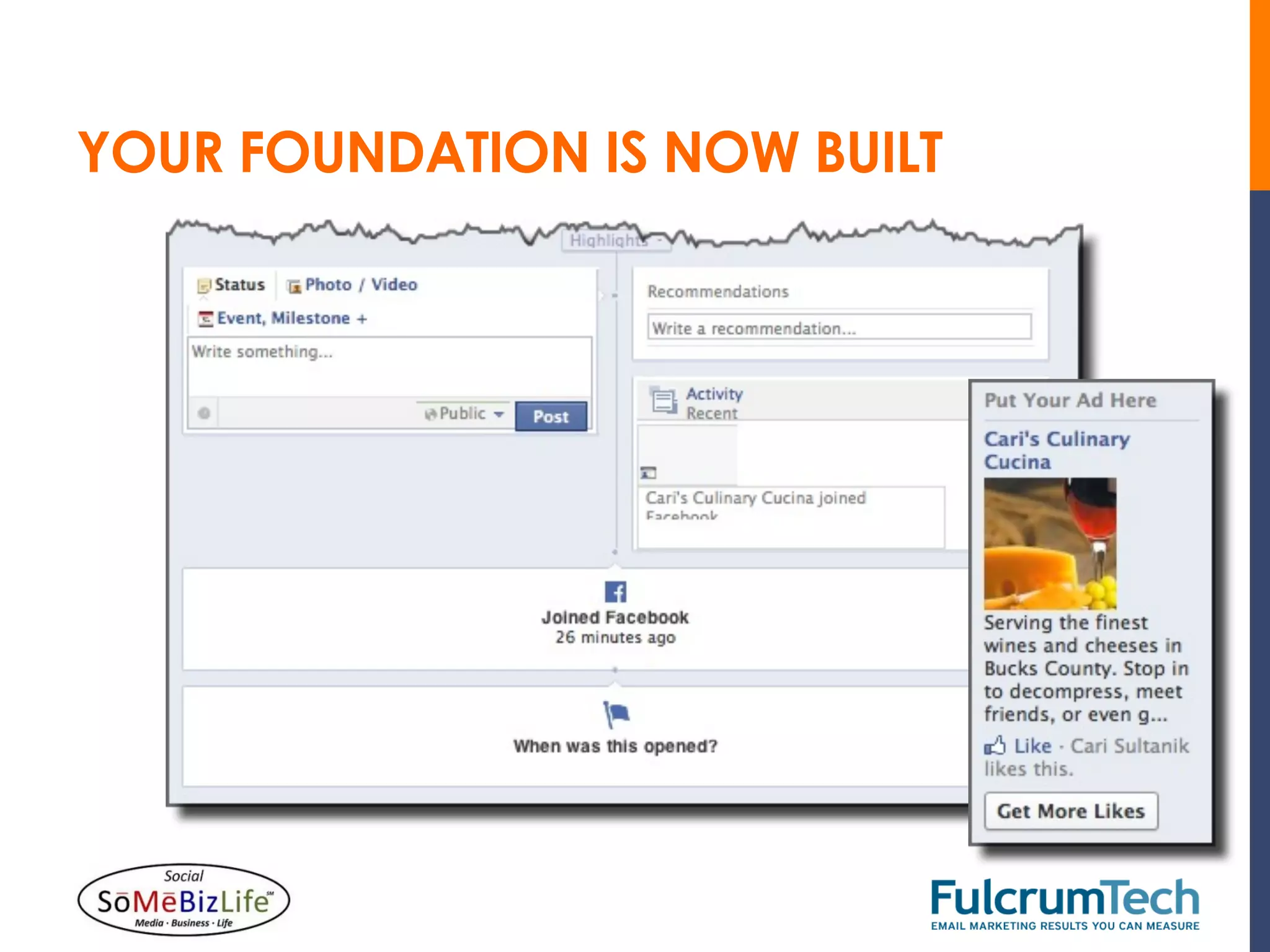 YOUR FOUNDATION IS NOW BUILT
 