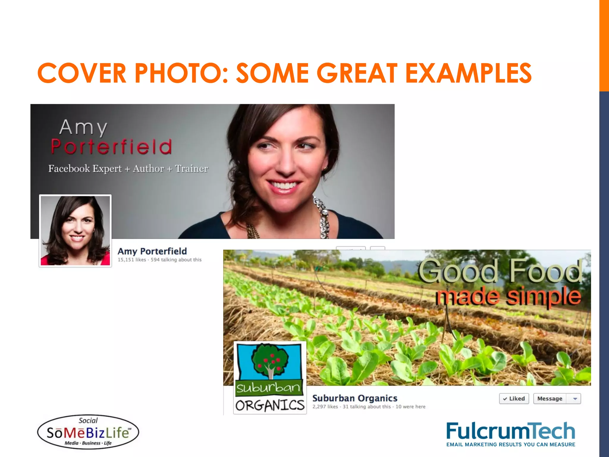 COVER PHOTO: SOME GREAT EXAMPLES
 