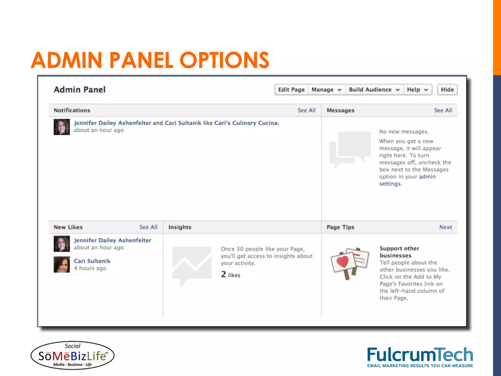 ADMIN PANEL OPTIONS
 