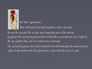 Some egyptian gods and godnesses | PPT