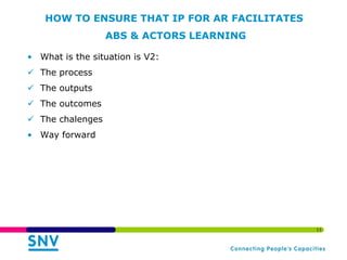 Innovation Platforms for Value Chain Development: Experiences from Ghana and Burkina Faso