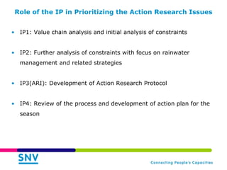 Innovation Platforms for Value Chain Development: Experiences from Ghana and Burkina Faso