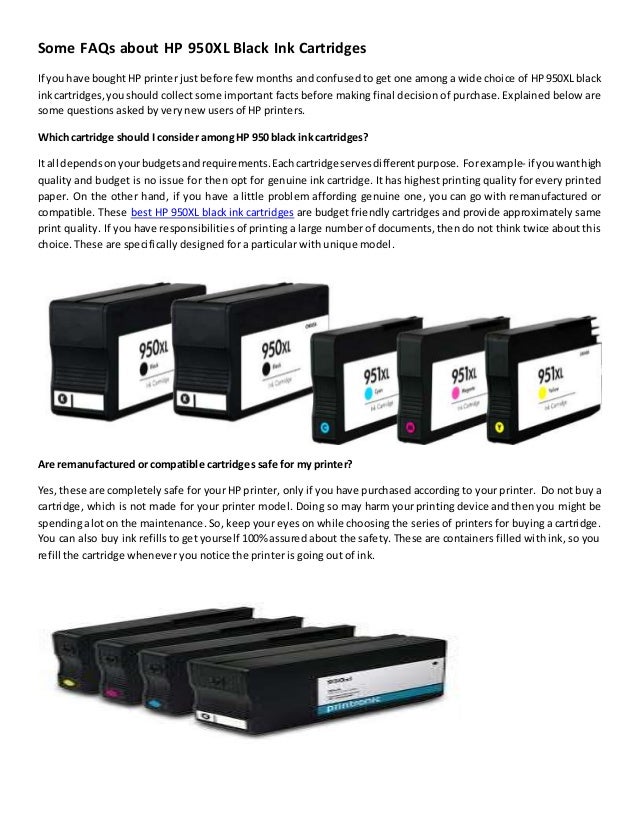 Some FAQs about HP 950XL Black Ink Cartridges