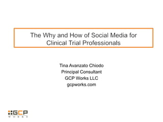 Tina Avanzato Chiodo
Principal Consultant
GCP Works LLC
gcpworks.com

 
