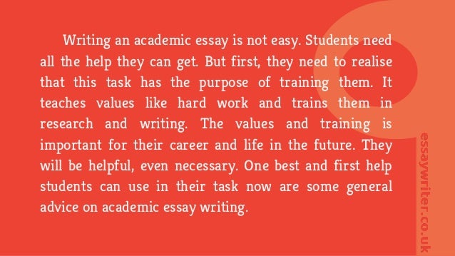 Academic essay advice