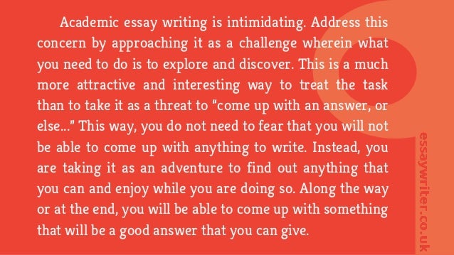 general advice on essay writing