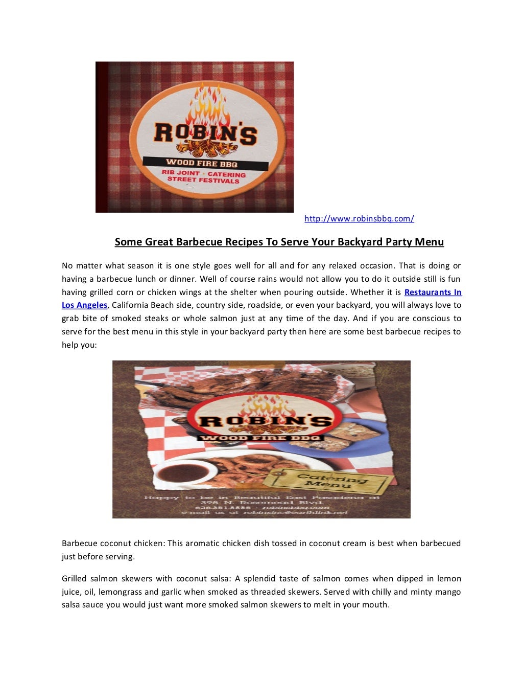 Some great barbecue recipes to serve your backyard party menu