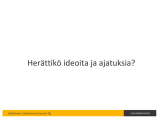 Herättikö ideoita ja ajatuksia? 