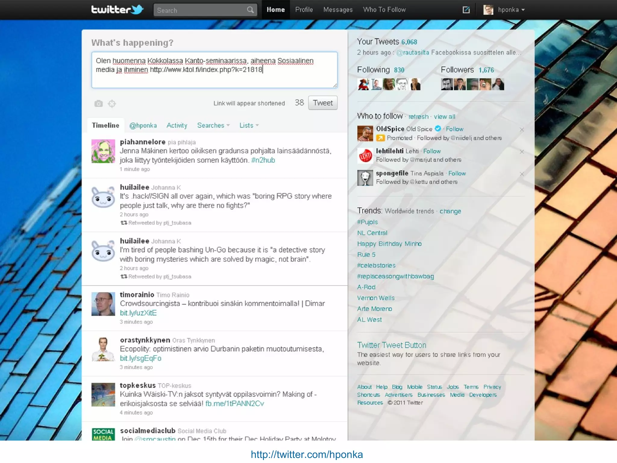 http://twitter.com/hponka   