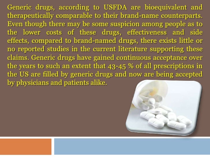 Some Important Facts About Generic Drugs