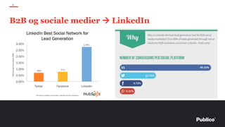 12
B2B og sociale medier  LinkedIn
 