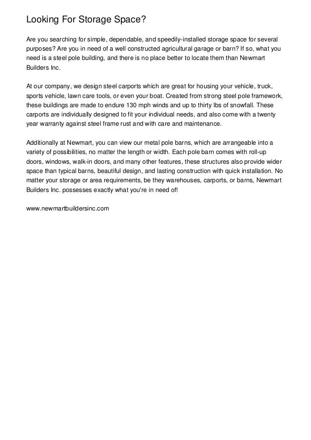 Looking For Storage Space?