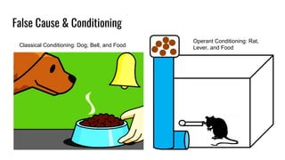 False Cause & Conditioning
Classical Conditioning: Dog, Bell, and Food
Operant Conditioning: Rat,
Lever, and Food
 
