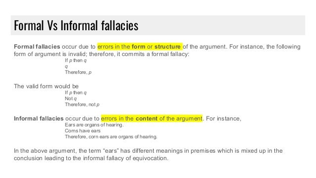 Some Informal Fallacies