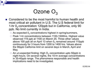 O3 Level Some Interestihng Finding From CAAQMS APPCB | PDF
