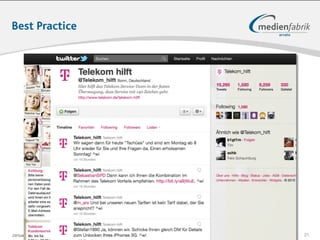 Best Practice




Januar 2011   Tobias Uffmann | © medienfabrik Gütersloh GmbH   21
 