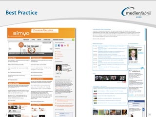 Best Practice




Januar 2011   Tobias Uffmann | © medienfabrik Gütersloh GmbH   26
 