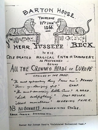 Some notes on Joseph Beck (1829-1891)