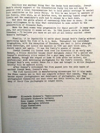 Some notes on Joseph Beck (1829-1891)