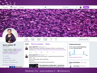 Redesan Oy - www.redesan.ﬁ - @redesanoy
 