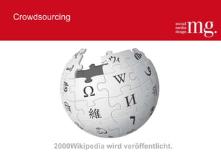 Crowdsourcing
2000Wikipedia wird veröffentlicht.
 