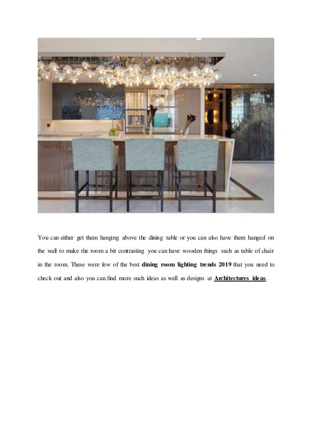 2019 dining room lighting