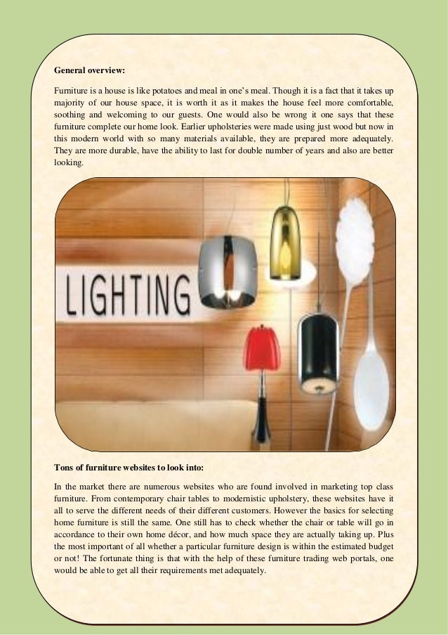 Some of the best furniture websites which customers can have a go at