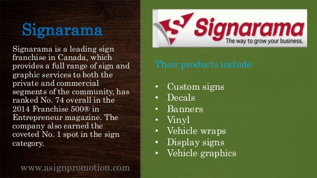 some of the best sign company in canada signarama advertising flyers
