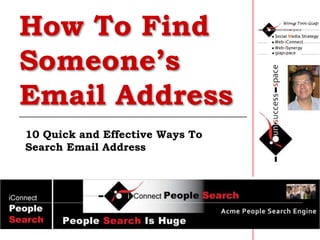 How To Find Someone’s  Email Address 10 Quick and Effective Ways To Search Email Address  