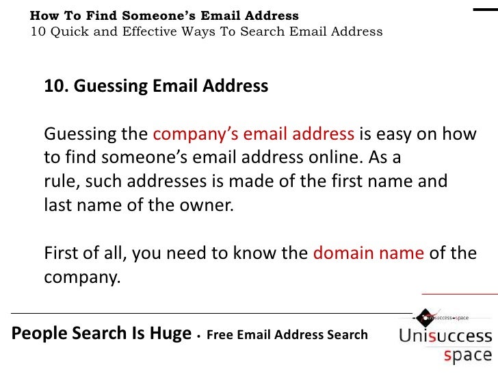 How To Find Someone's Email Address 10 Simple and