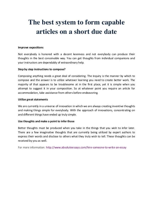 have someone write your essay