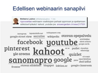Edellisen webinaarin sanapilvi
 