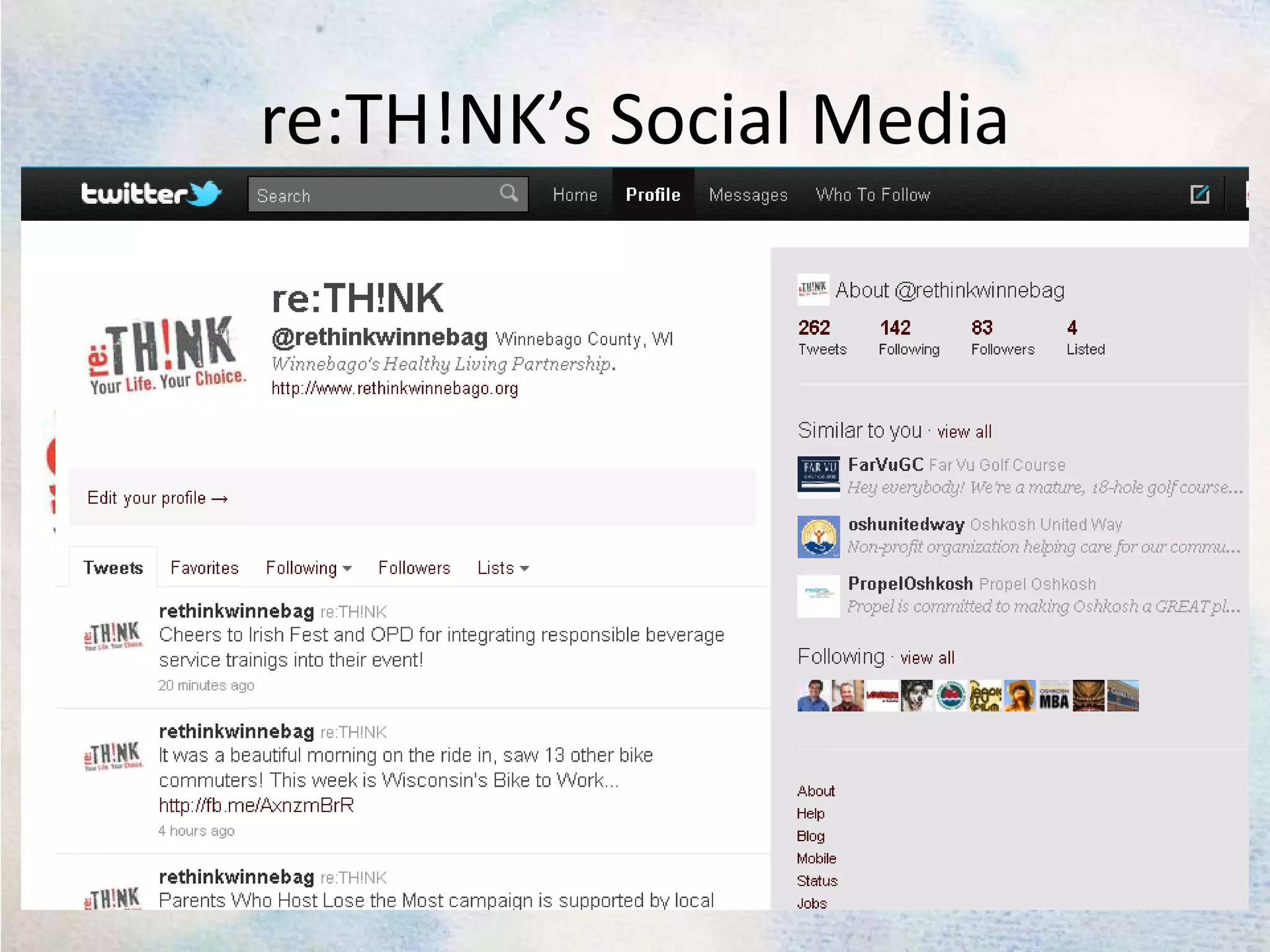 re:TH!NK’s Social Media