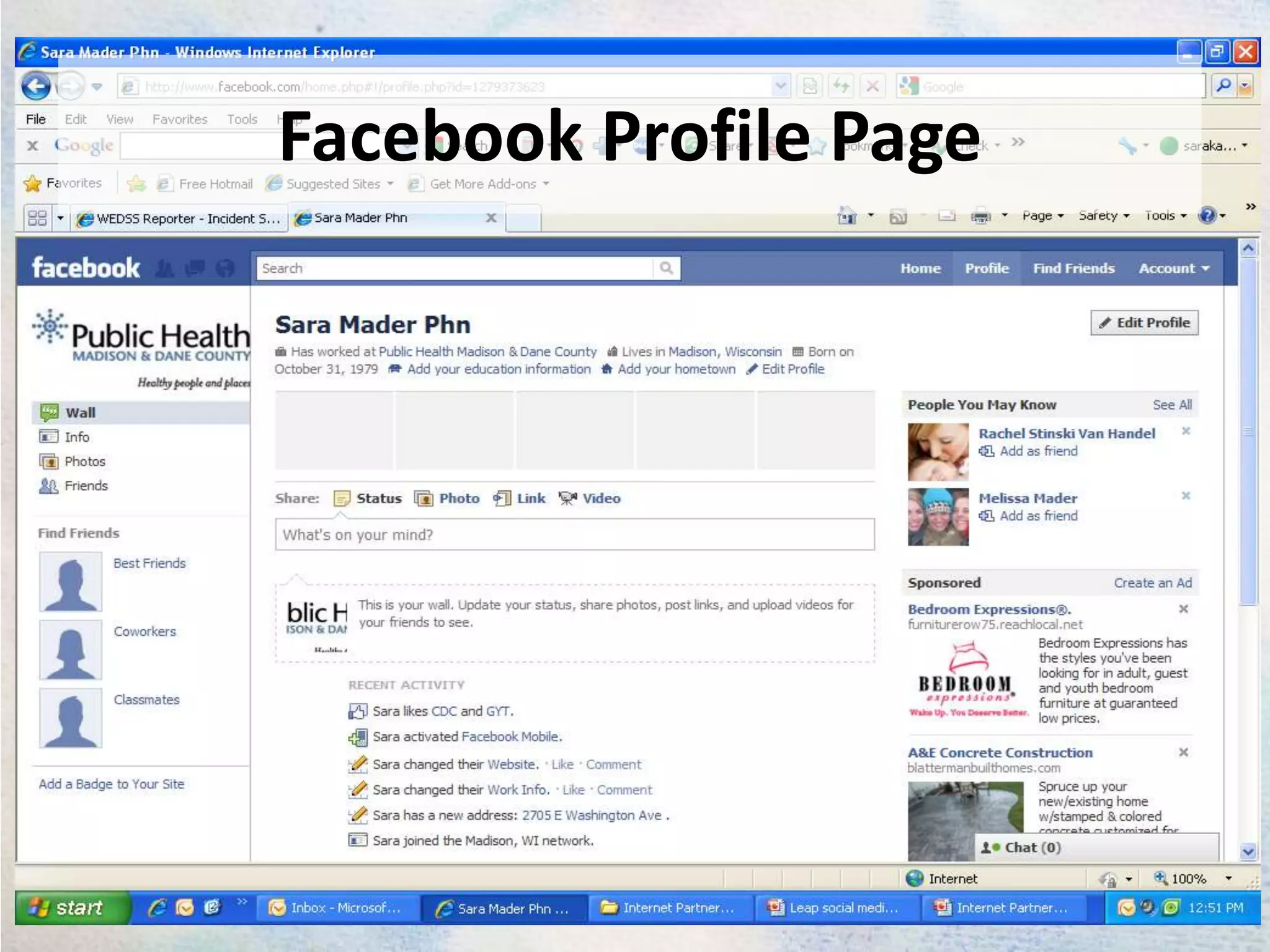 Facebook Profile Page