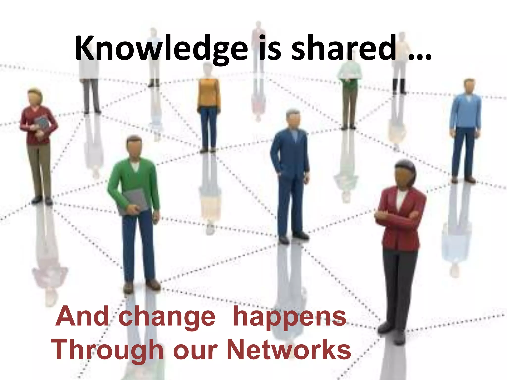 Knowledge is shared …And change  happensThrough our Networks