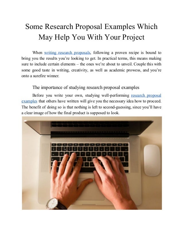 Some Research Proposal Examples Which May Help You With Your Project