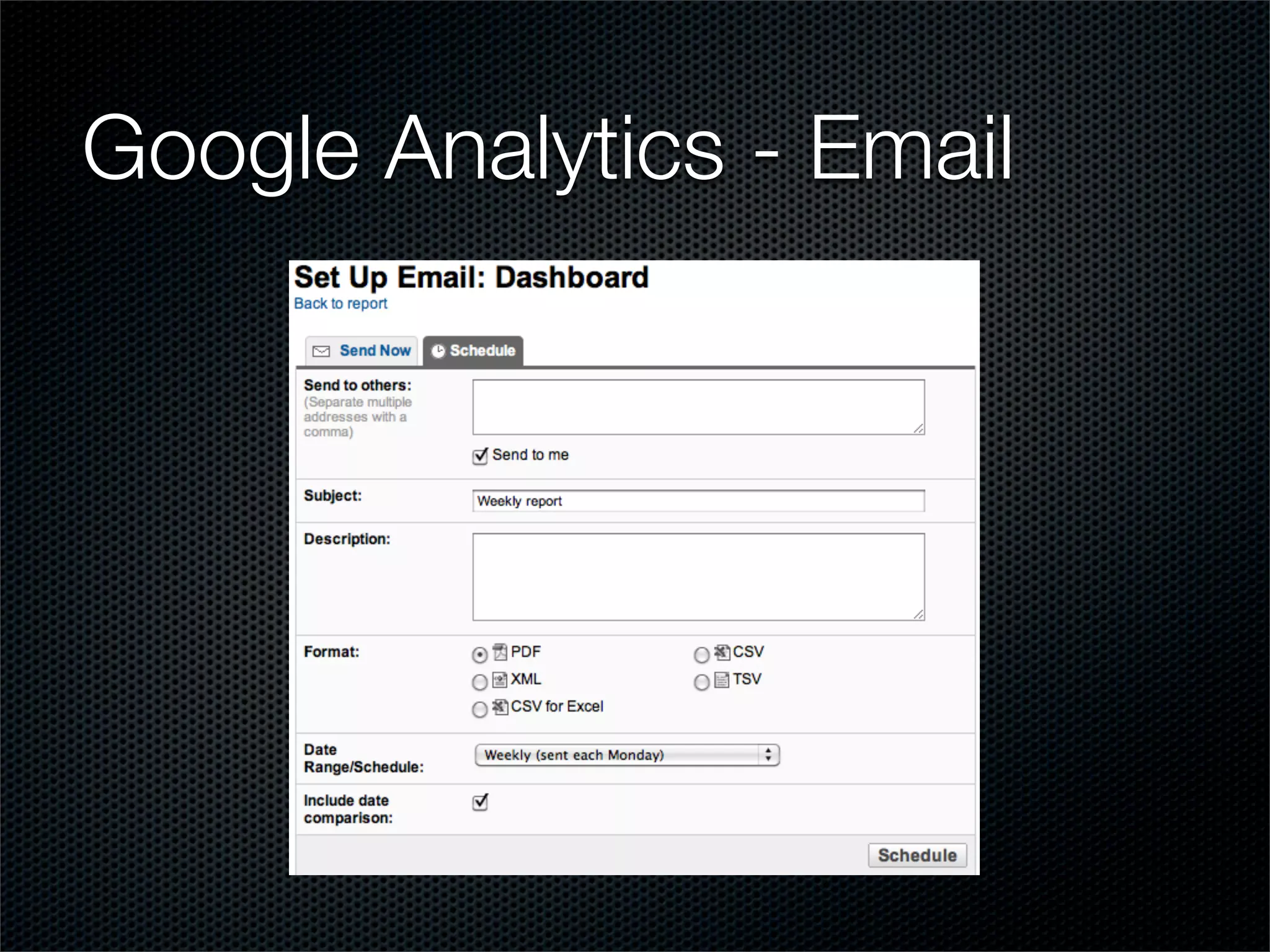 Google Analytics - Email
 