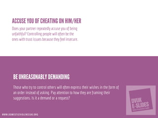 Some Signs Of A Controlling Behaviour | PDF