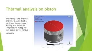 Some thing about piston design using ansys | PDF