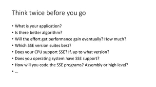 Sse Computer Something about SSE and beyond | PPTX