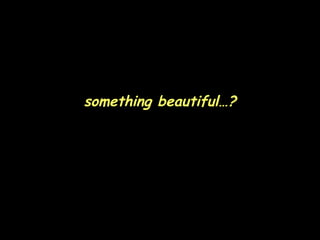 something beautiful…? 