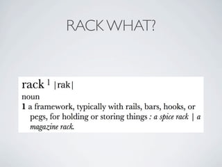 RACK WHAT?
 
