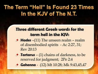 Some Things Those Who Go To Hell Will Not Have To Do