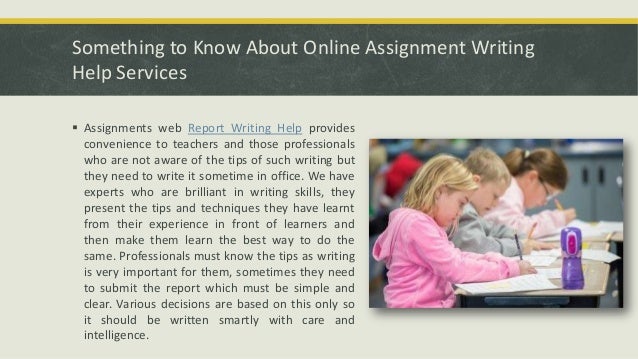 Online assignment writing services