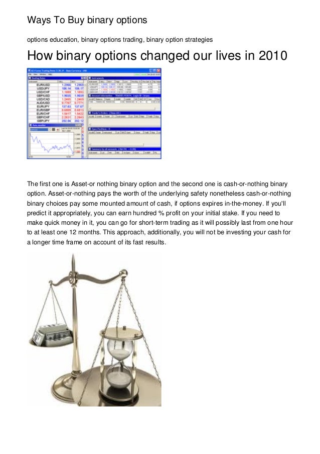 does buy mean yes in binary options